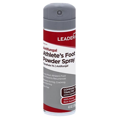 Image for Leader Powder Spray, Athlete's Foot, Antifungal,4.6oz from MONTEREY DRUGS
